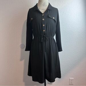 Lucky Brand Black Long Sleeve Dress